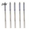 Chinese Stainless Steel Chopsticks 5 Pairs Food Stick Porcelain Pattern Anti-Slip Stylish Non-slip for Home