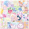50 Small Fresh Pastel Flowers Graffiti Stickers Suitcase Water Cup Mobile Phone Case Guitar Speaker Waterproof Pp Stickers