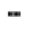 Gucci Serie Icono Estilo Europeo Estrecho Anillo Blanco Brillante de Oro de 18 Quilates Anillos para Hombre Negro 225985-I19A1-8061