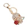 Skull Keychain Death   Flower Skull Car Keychain with Key Rings Hook Cool Keychain for Car Pendant Handbag Decor