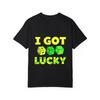 White T Shirt I Got Dice Lucky Clover Pattern St Patrick's Day Party Casual Wear