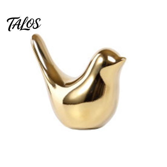 Ceramic Bird Ornament Statues, Modern Gold Decoration, Nordic Style Desktop Decoration Figurine Ornaments for Home Office Decor Abstract Art