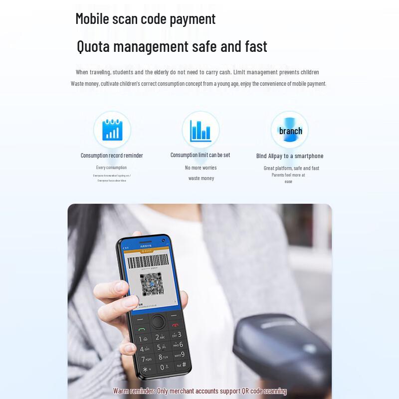 Coovei W9+ 4G tlačítkový telefon pro seniory a studenty (CN verze)