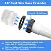 1.5-Inch Pool Hose Connector Adapter PVC Dual Outlet Control  For Colemans
