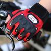 1 Pair Half-Finger Sports Gloves - Non-Slip Grip, Breathable Mesh & Durable Design, Red/Black/Blue - with Safety Wristband for Enhanced Outdoor