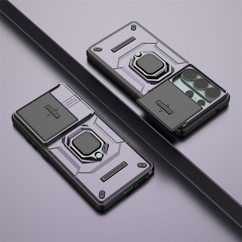 For Samsung Galaxy S26 Ultra Case Slide Window Cover Samsung S26 Ultra Fundas Coque Battle Ring Holder Case For Galaxy S26 Ultra S26 Ultra&Galaxy S26 Ultra фиолетовый