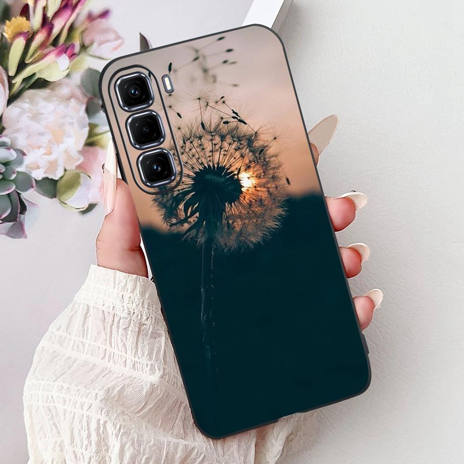 Soft Liquid Silicone Back Cover For Infinix Smart 9 HD Phone Case Infinix Hot 50 Pro+ Pro Plus Marble Gothic Style Cartoon Funda