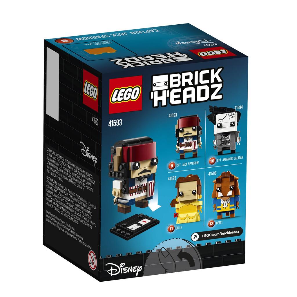 LEGO 41593 BrickHeadz Captain Jack Sparrow Disney Pirates of the Dead Men Tell No Tales Caribbean