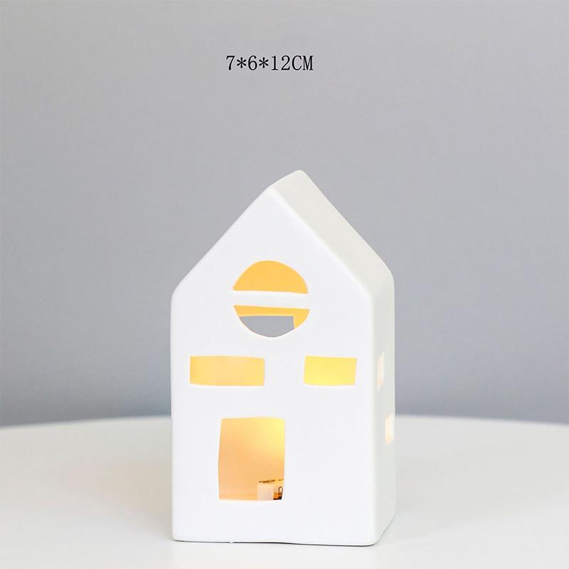 Keramikos namas žvakidė Keraminė arbatinės žvakidė Žvakių degiklis namų miegamojo dekoravimui Įkurtuvių dovana