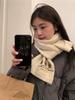 Cute Bear Knitted Scarf Women's Winter New Korean Version Versatile Including Warm and Cold Scarf Student