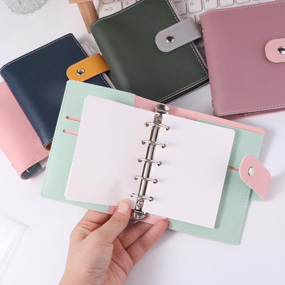 Fashion Mini Loose Leaf Notebook Blank Page 45Sheets Portable Notebook Schedule Planner DIY Binder Notebook Study