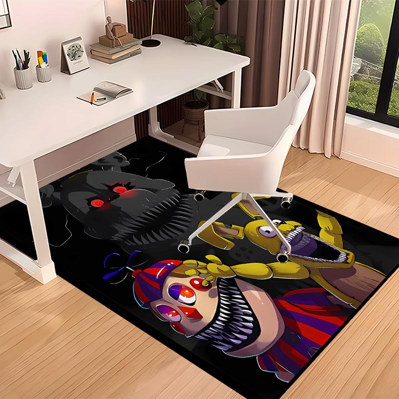 1pc Five Nights at Freddy's3 Print Area Rug - Soft, Washable Non-Slip Indoor Mat for Office Chairs, Living Room, Home Office Decorative Rug