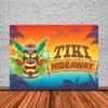 Tropische Tiki Bar Fotografie Hintergrund Blume Totem Banner Hawaii Meeresblick Hintergrund Babyparty Kindergeburtstagsparty Dekoration
