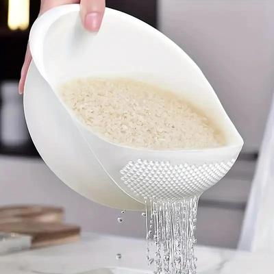 Bol de spălat orez din plastic cu strecurătoare Spăla eficient cerealele mici și ustensilele de bucătărie