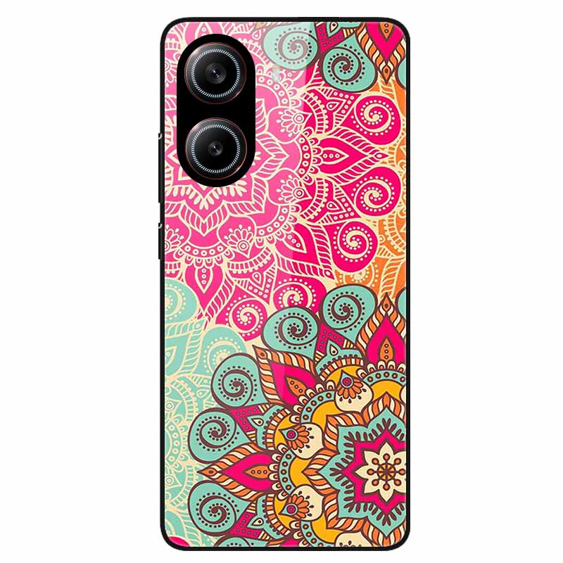 For Poco X7 Pro 5G Case Flower Hard Back Cover Tempered Glass Cases for Xiaomi Poco X 7 Pro X7Pro Hard Shells PocoX7Pro 2025 New