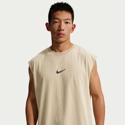 Nike Tank Tops Men s Desert Khaki Crew Neck Moderate S