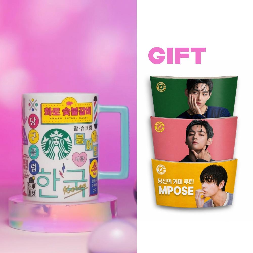 [Starbucks Korea] Korea Limited Hangeul Color-Changing Mug & BTS V-Cup Holder Set (Seoul Cafe Collection)/ Xion Mug Collection