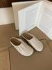 Fashion Outwear Round Toe Mules Daily Shoes For Women Retro Flats Slip On French Style Half Slippers Comfort Slides Soft Footbed Sandals