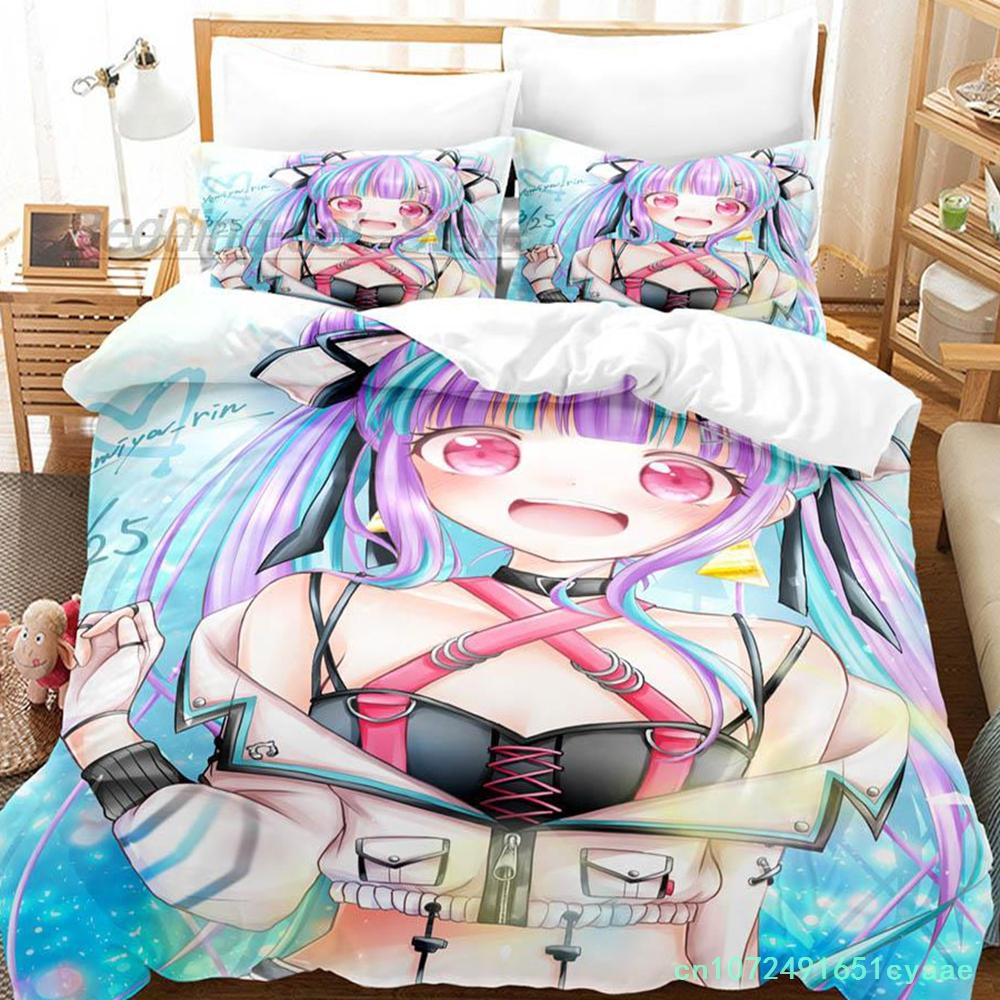 New Nyubara Reona Bedding Set Single Twin Full Queen King Size Bed Set Aldult Kid Bedroom Duvetcover Sets 3D Print Anime
