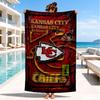 Kansas Chiefs Logo Beach Towel, Quick-drying, Easy to Care for, Suitable for Both Fitness and Beach Vacations,Sports Essential