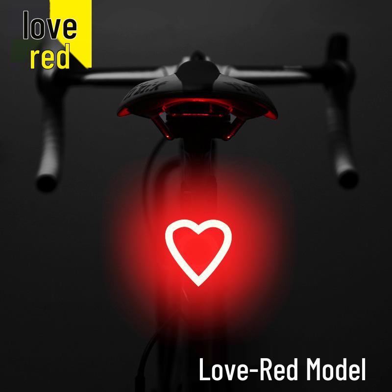 USB Rechargeable Dual Color Star-Shaped Taillight for Children's Balance Bikes