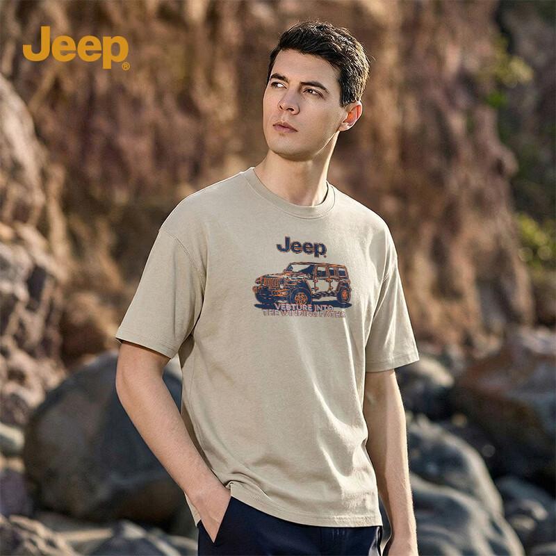 

Мужская футболка JEEP, 220 г/м², 100% хлопок, свободный крой, короткий рукав 5XL