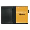 Rhodia No. 13 Horizontal Cover with Pen Holder, Genuine Leather (Made in Japan), Includes One Notepad (Black)
