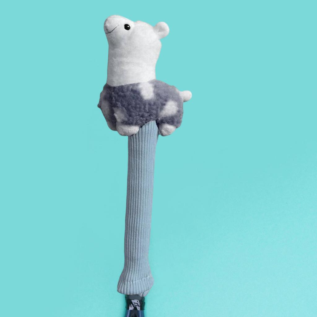 Badminton Racket Handle Cover Cute Stuffed Animal Decorative Knitting Non Slip Racket Grip Protector Badminton Accessories