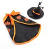 Pet Cloak Hat Halloween Festival Dress Up  Funny Pumpkin Hat Cloak Cat Dog Clothes Small Medium Sized Dog Pet Holiday Supplies