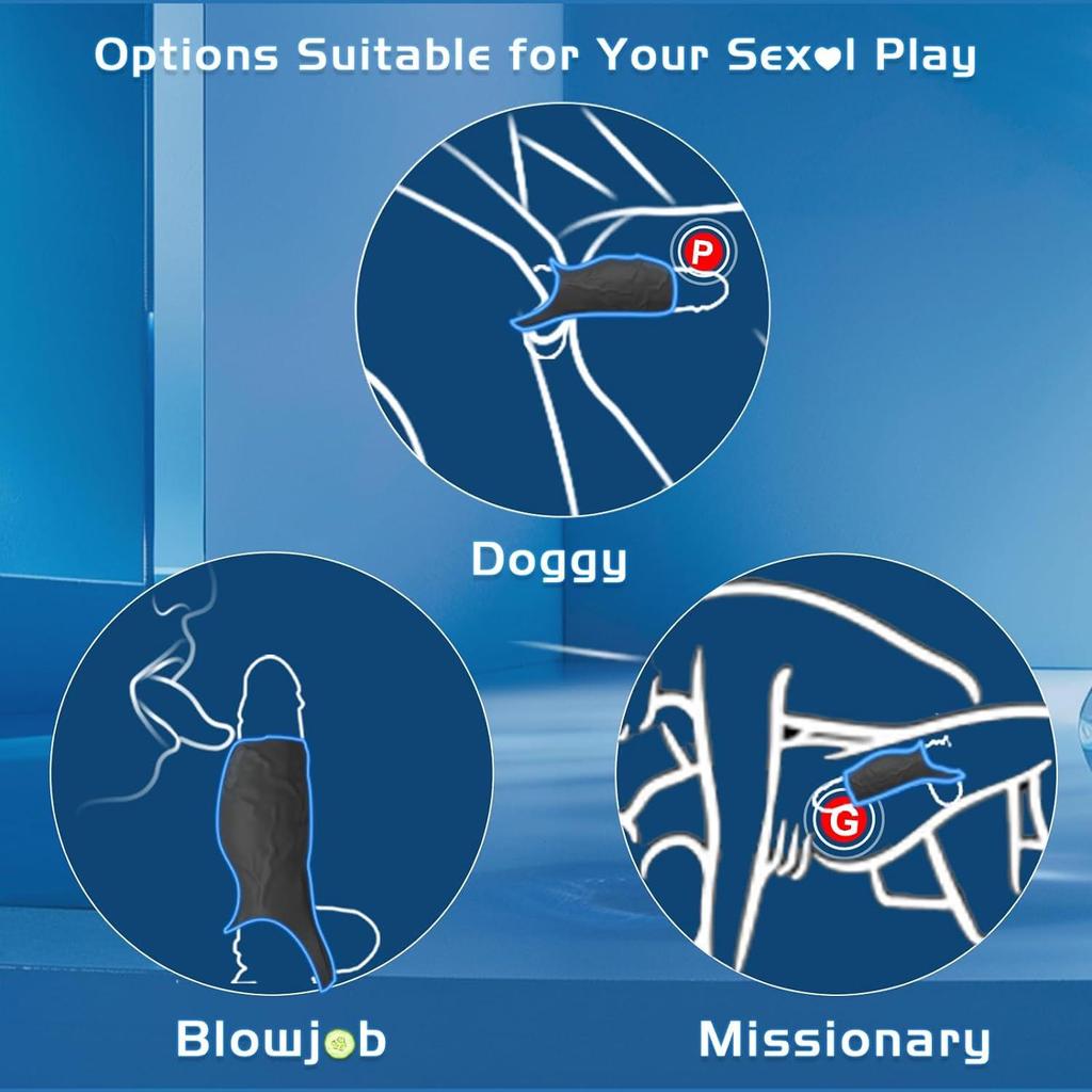 Wolf Warrior Men's Vibrating Penis Ring and Sleeve Vibrator - Adult Erotic Sex Toy