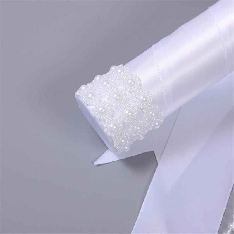 Silk Flower Bridal Bouquet Artificial Flower Arrangement Easy Grip For Wedding Ceremony Anniversary Indoor Outdoor Use