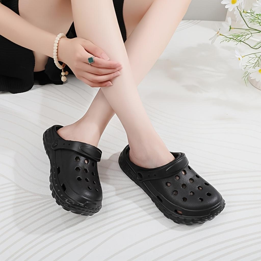 Summer New Thick Soled Casual Simple Comfortable Soft Breathable Cloud Feeling Indoor Home Outdoor Beach Hexagonal Hole Hole Shoes