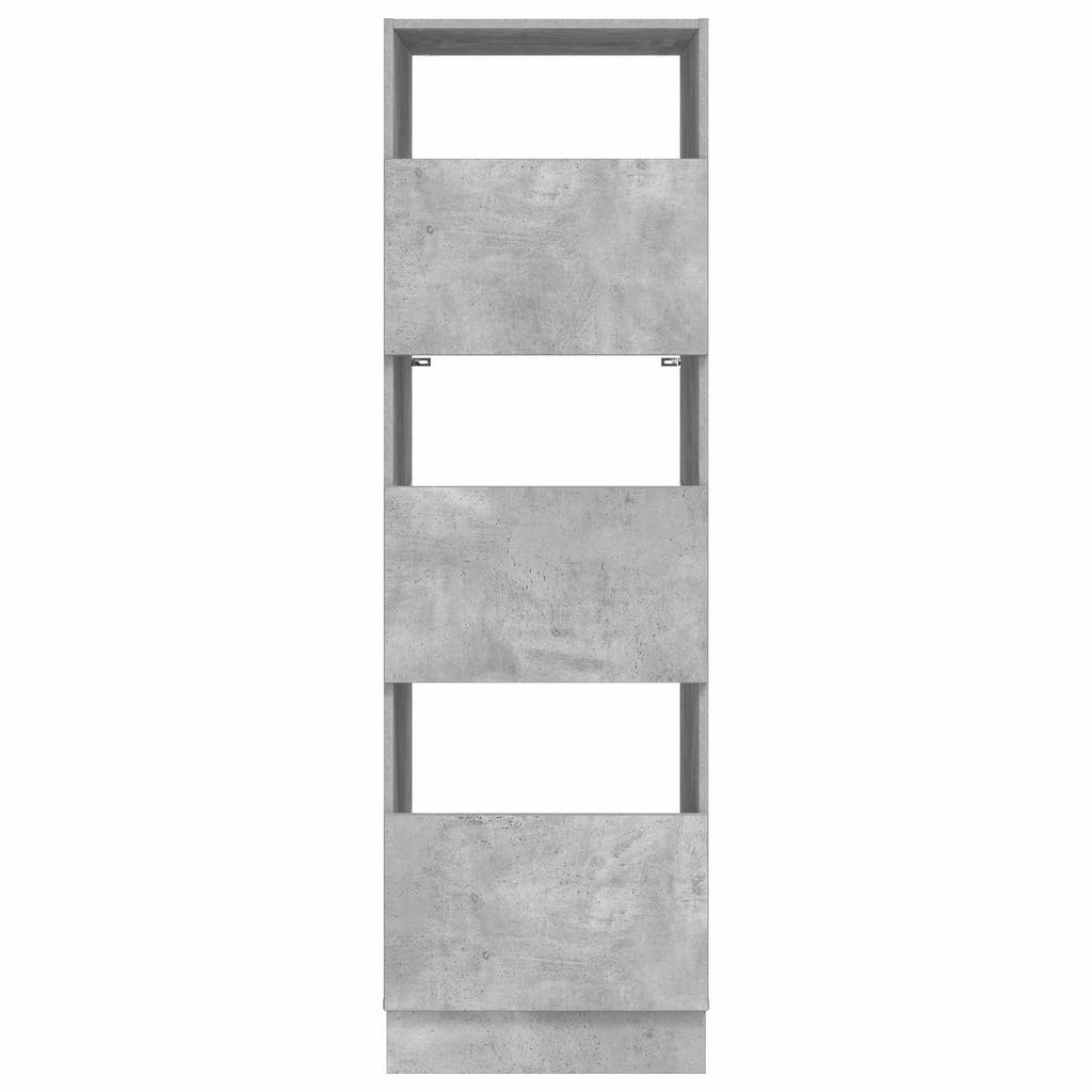 Wäscheschrank mit Stauraum Betonoptik 50 x 68 x 162 cm Spanplatte
