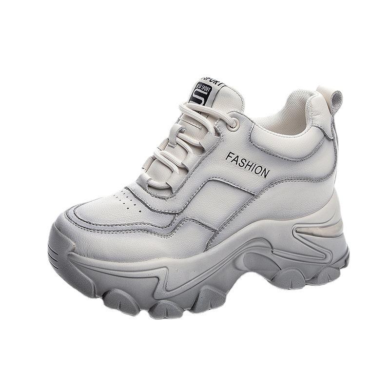 Inner height increase autumn and winter new breathable dad shoes platform mesh small dirty shoes sports and leisure shoes