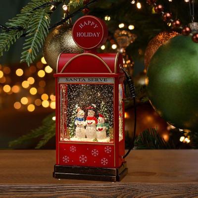 Weihnachten Schneekugel Laterne Musikalische Dekoration Nachtlicht Schneemann Tabletop Kunst Musik