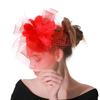 Deep Leather Powder Boutique Banquet Mesh Top Hat Hemp Headgear Bridal Wedding Dress Mesh Feather