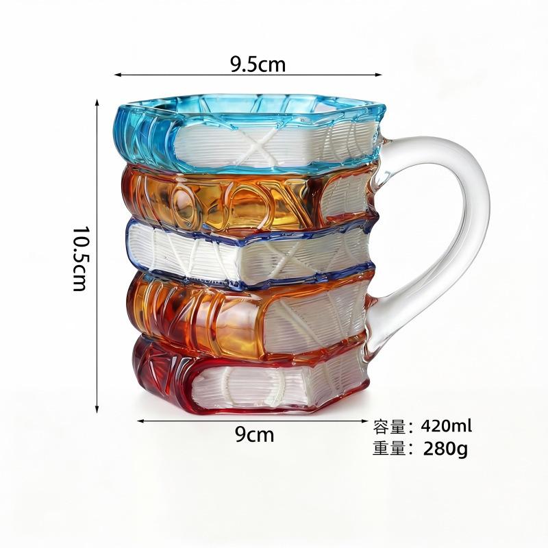 High Borosilicate Glass Cup, Drinking Glass, High Aesthetic Appeal, for Office or Home Use, Hand-painted, Mug, Coffee Cup