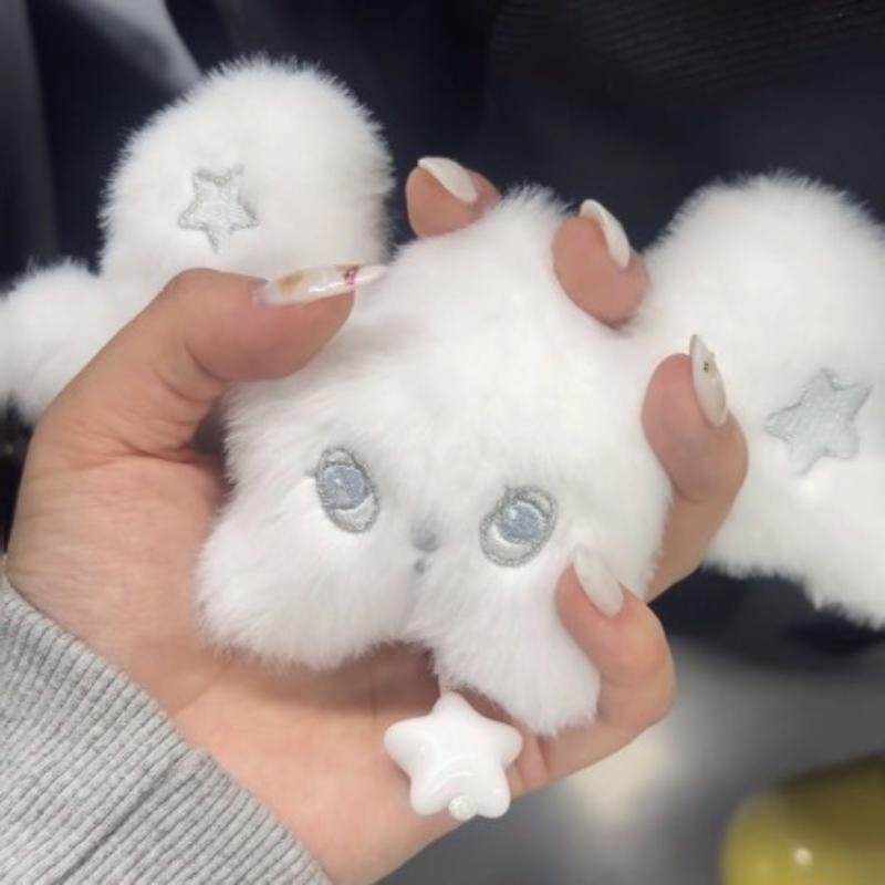 Kpop NCT WISH Mini Plush Keychain Lovely Star Wing Doll Pendant Trendy Bag Ornament for Teens Daily Decoration Gift