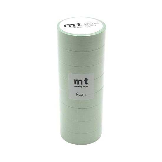 Kamoi Kakoshi mt Masking Tape 8P, Width 15mm x 7m, 489 Pastel Ivy, MT08P489 B09B9N95W4