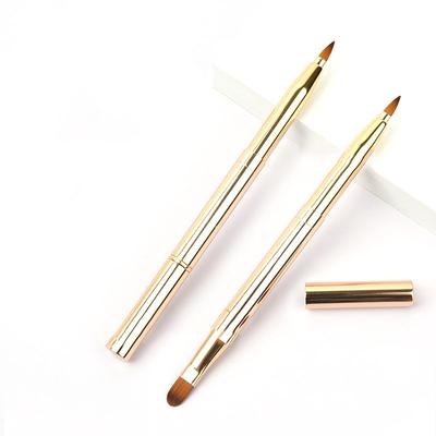 Geri çekilebilir Dudak Makyaj Fırçası Ruj Dudak Parlatıcısı Fırçası Teleskopik Çift Kullanımlı Dudak Göz Farı Fırçası Güzellik Aracı Koruma Kapağı