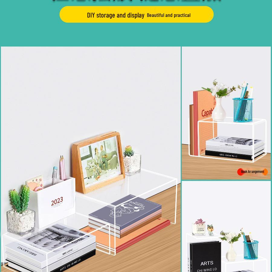 Acrylic Trapezoidal Display Stand for Small Ornaments and Figurines