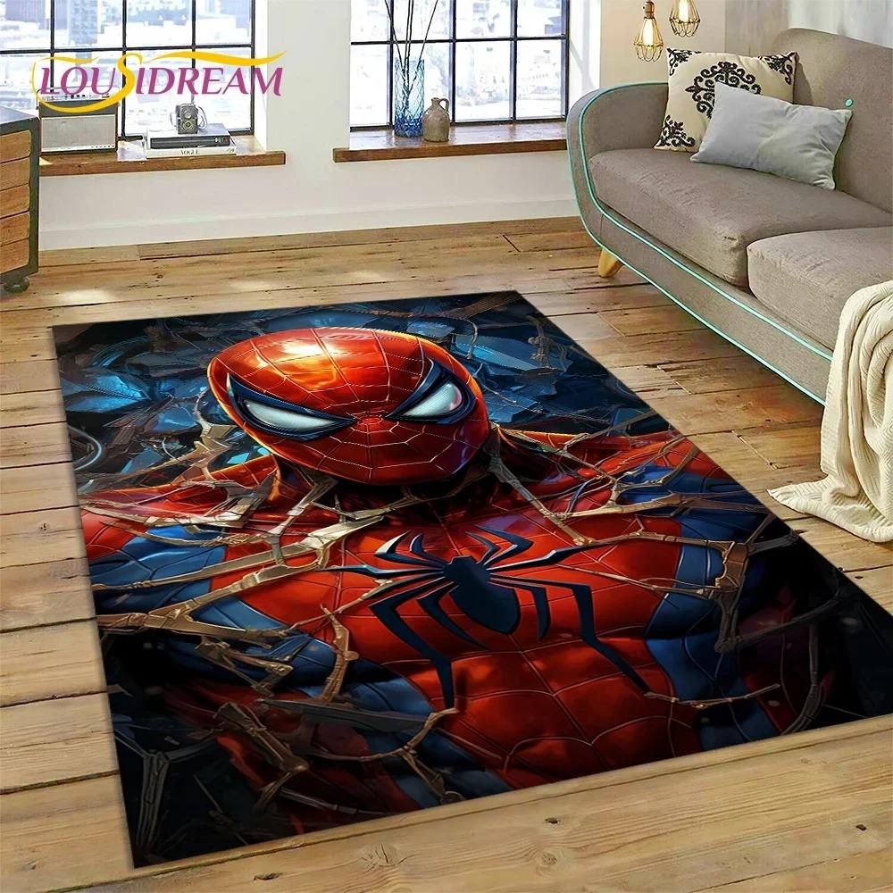 Spider Man Carpet Superhero Marvel Avengers Cartoon Rug Bedroom Living Room Sofa Kids Large Home Decor Entrance Floor Mat