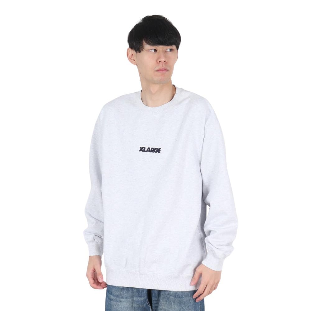 

[Extra Large] Men s Standard Logo Crewneck Sweatshirt, Ash