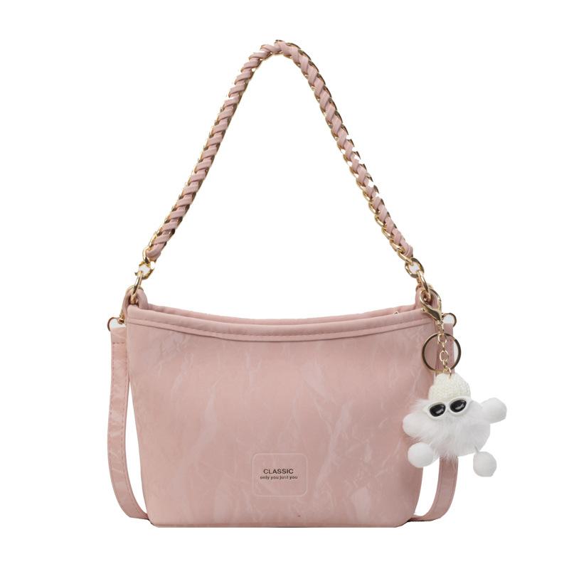 Niche design bag women's 2025 spring and summer new retro versatile messenger bag fashion high-end chain bucket bag