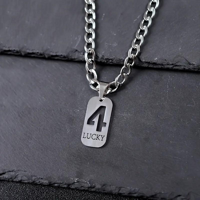 Lucky Number Necklace High-end Hollow Pendant Accessories Number Necklace