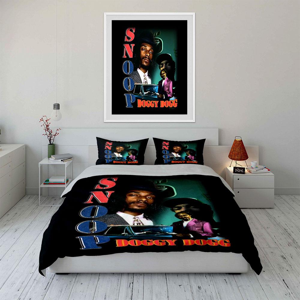 Snoop Dogg Hip-Hop Bedding Set Bedding Duvet Cover Set Duvet Cover Pillowcases (1*Duvet Cover 2*Pillowcases, Without Duvet Insert)