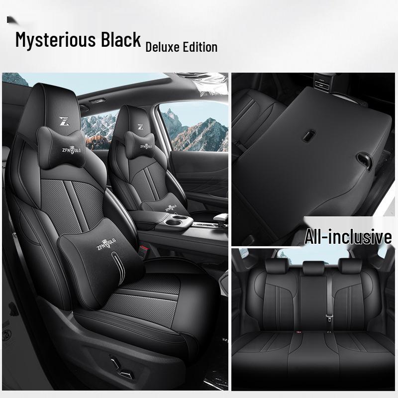 Oshan Z6 Compatible Full Leather Car Seat Cushion, All-Season Universal Fit, Set for Five-Seater