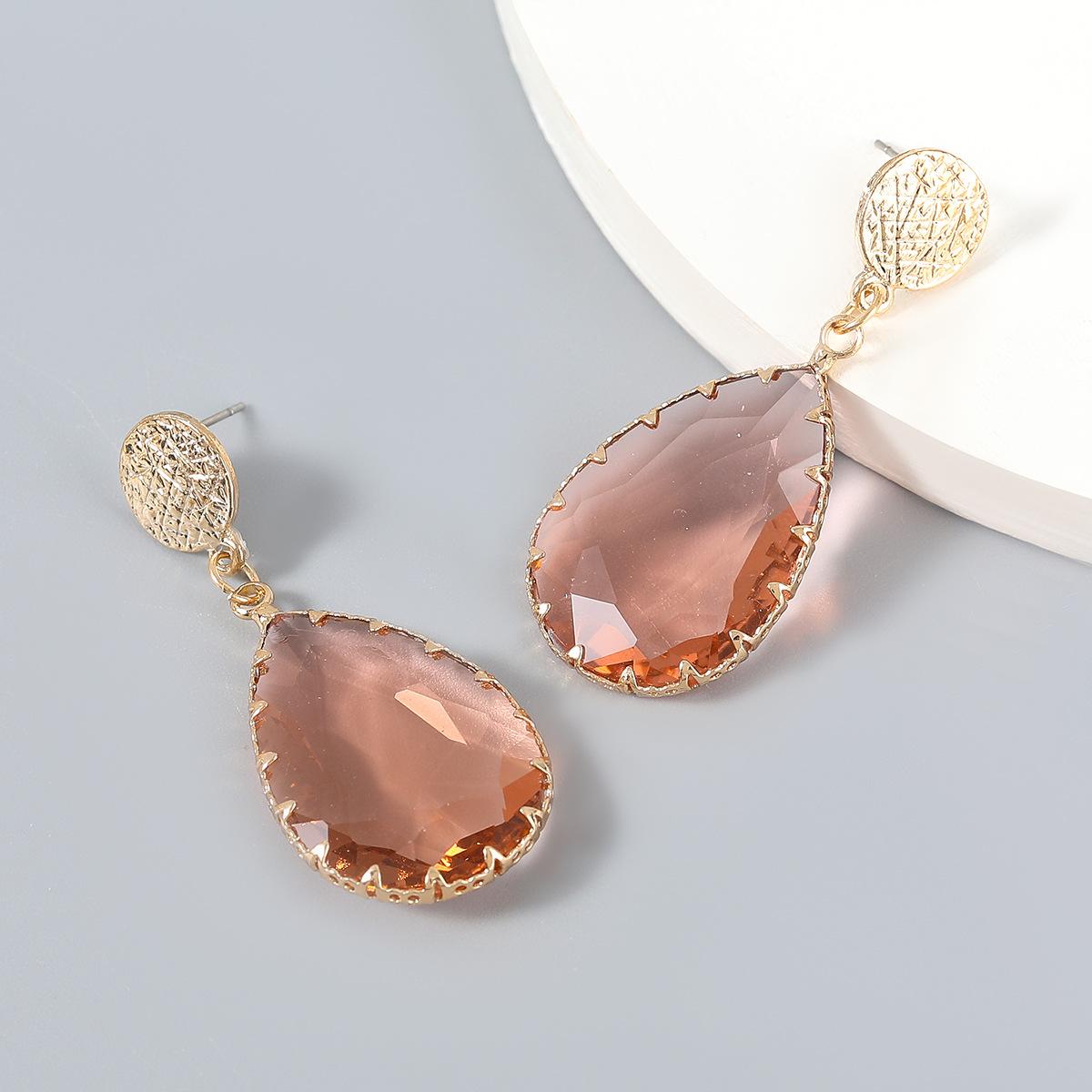 

Pinkdudu Модные простые серьги в форме капли из сплава со стразами, элегантные темпераментные ретро-серьги PD2179 красный