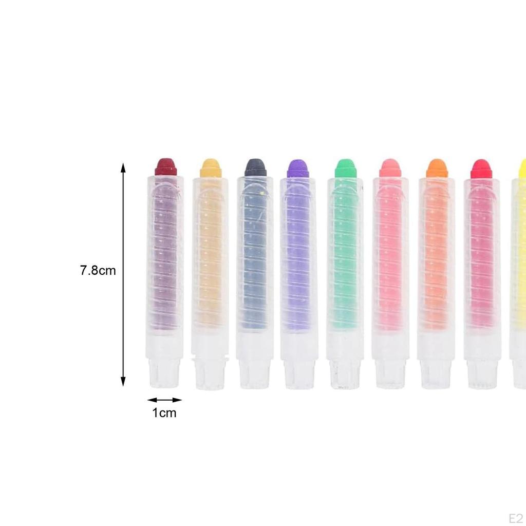 12 Farben Bürgersteig Kreiden für Kinder Kind staubfrei im Freien Büro