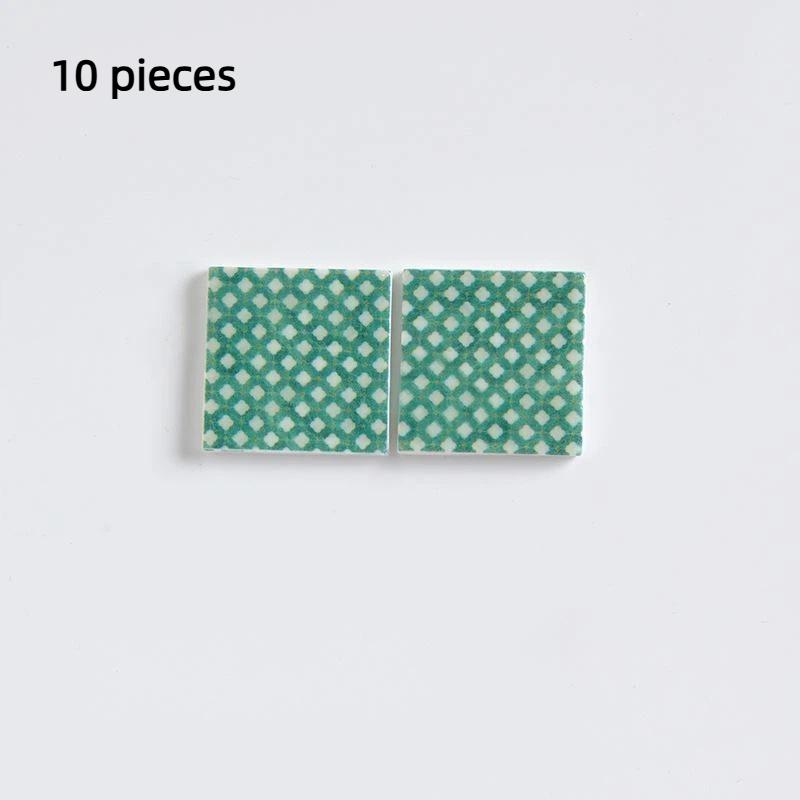10Pcs 1:12 Dollhouse Furniture Simulation Square Floor Decoration Splicing Wooden Floor Diy Educational Pretend Play Toy